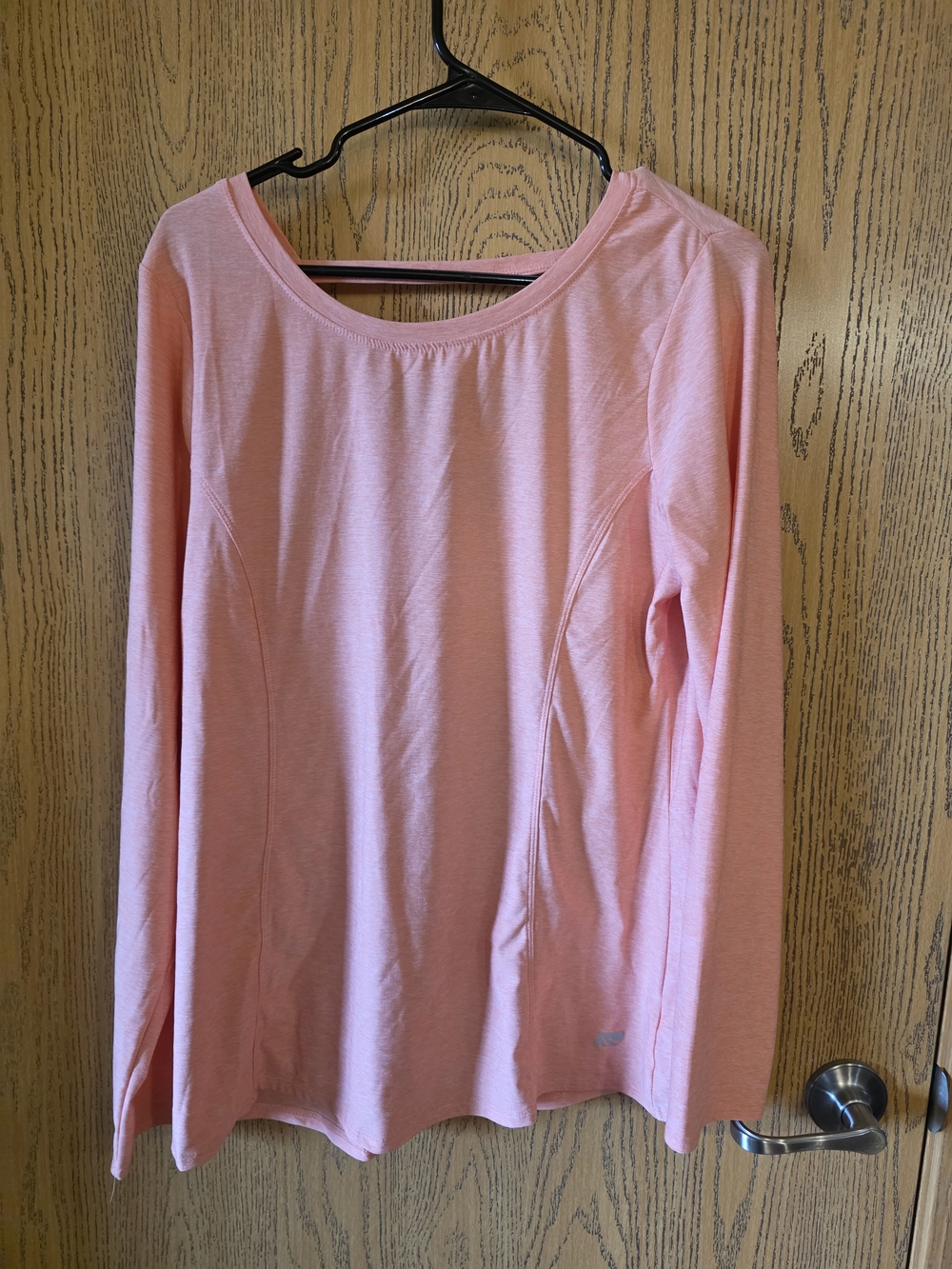 Marika Light Pink Long Sleeve Scoop Neck Top